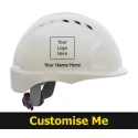 JSP EVO Lite White Ventilated Adjustable Safety Helmet ABS Material AJB160-000-151