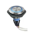 APEM AV Series Illuminated Push Button Switch, Panel Mount, SPST Contact, IP67 Protection AV56222000074BK