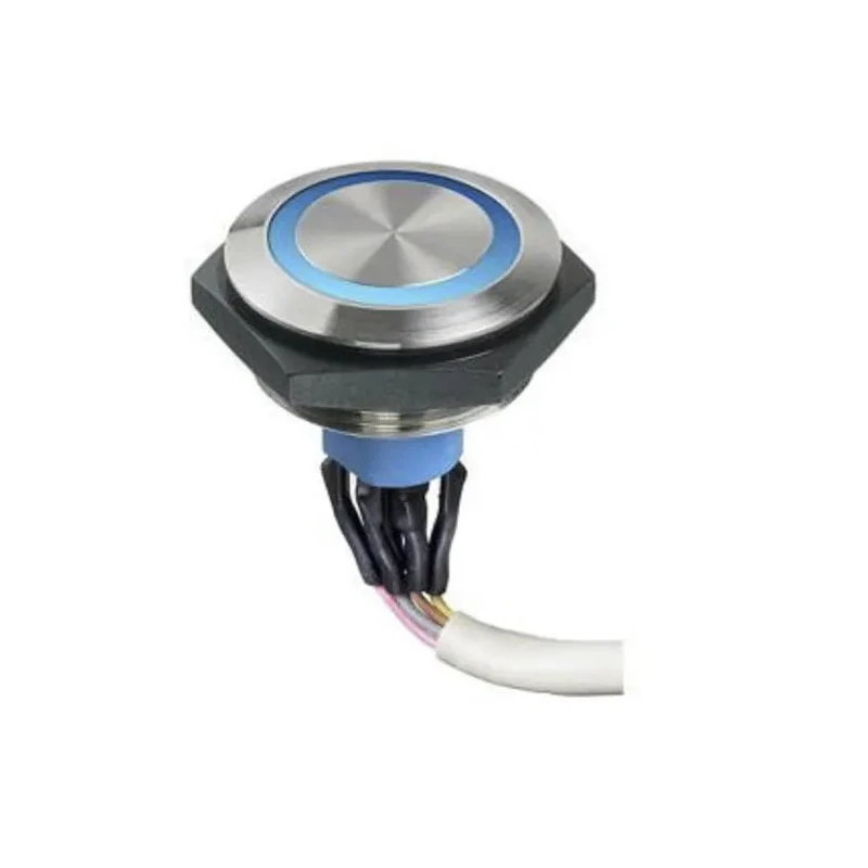 APEM AV Series Illuminated Push Button Switch, Panel Mount, SPST Contact, IP67 Protection AV56222000074BK