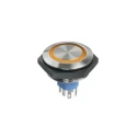 APEM AV Series Illuminated Push Button Switch, Panel Mount, SPST Contact, IP67 Protection AV56222000074BK