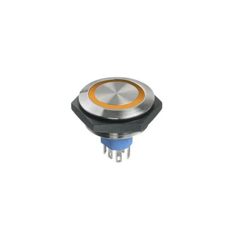 APEM Illuminated Vandal Proof Push Button Switch Momentary Panel Mount SPST Red LED IP67 30 V AV56122000074BK