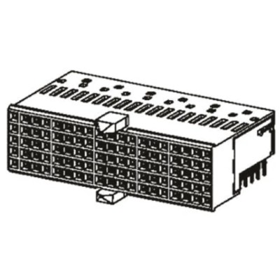 HARTING Hard Metric Type A/B Backplane Connector 2 mm Pitch, Right Angle Female, 125 Contacts, 25 Column×5 Row 17351252102