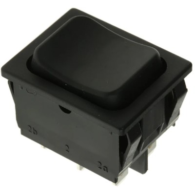 Marquardt Panel Mount DPDT Rocker Switch On-Off-On (On)-Off-(On) 6A 250V AC Black Actuator 1839.1402