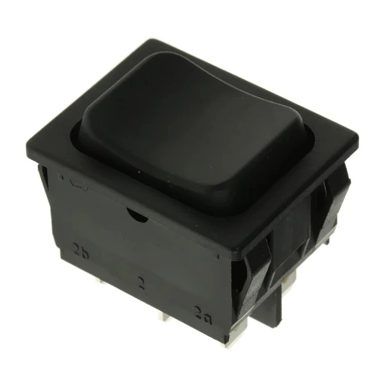 Marquardt Panel Mount DPDT Rocker Switch On-Off-On (On)-Off-(On) 6A 250V AC Black Actuator 1839.1402