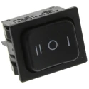 Marquardt DPDT On-Off-On Rocker Switch Panel 1839.1507, Polyamide Housing, 6A, 250V AC, IP40