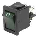 Marquardt Illuminated DPST On-Off On-Off Rocker Switch Panel 4A 250V AC 28V DC Green Actuator 1855.0108
