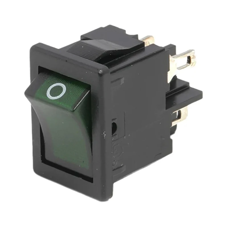 Marquardt Illuminated DPST On-Off On-Off Rocker Switch Panel 4A 250V AC 28V DC Green Actuator 1855.0108