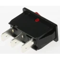 Marquardt Illuminated SPST On-Off On-Off Rocker Switch Panel 20A 250V AC Polyamide Housing 1830.3112
