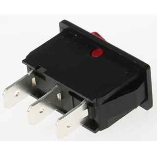Marquardt Illuminated SPST On-Off On-Off Rocker Switch Panel 20A 250V AC Polyamide Housing 1830.3112