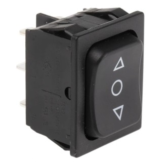 Marquardt DPDT Panel Mount Rocker Switch On-Off-On (On)-Off-(On) Black Polyamide Housing 6A 250V AC 28V DC 1839.1407