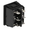 Marquardt DPDT Panel Mount Rocker Switch On-Off-On (On)-Off-(On) Black Polyamide Housing 6A 250V AC 28V DC 1839.1407
