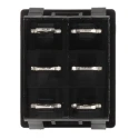 Marquardt DPDT Panel Mount Rocker Switch On-Off-On (On)-Off-(On) Black Polyamide Housing 6A 250V AC 28V DC 1839.1407