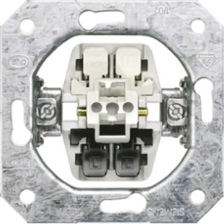 Siemens On-Off Light Switch Flush Mount Metal 10A 250V DELTA 5TA2117
