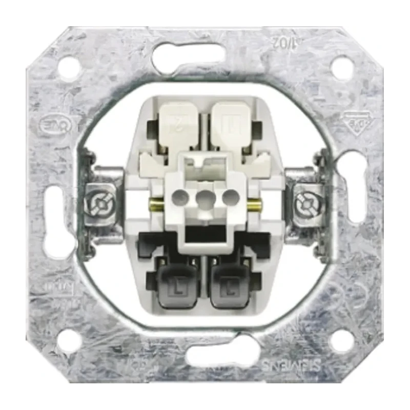 Siemens On-Off Light Switch Flush Mount Metal 10A 250V DELTA 5TA2117