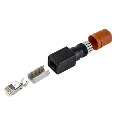 Weidmüller 1987236 Series RJ45 Connector Male Cat6a Shielded Straight 1 Port RJ45
