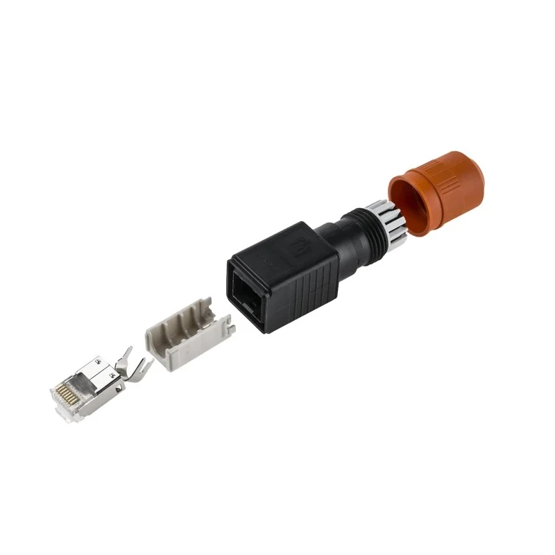 Weidmüller 1987236 Series RJ45 Connector Male Cat6a Shielded Straight 1 Port RJ45