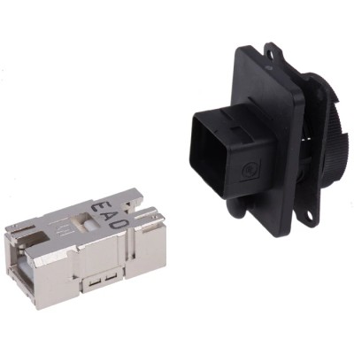 Weidmüller RJ45 STP Coupler Cat6a Shielded Network Coupler IE-BS-V04P-RJ45-C 1963490000