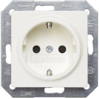 Siemens White Indoor Plug Socket Type F Claw Wall Mount DELTA Range 5UB1518