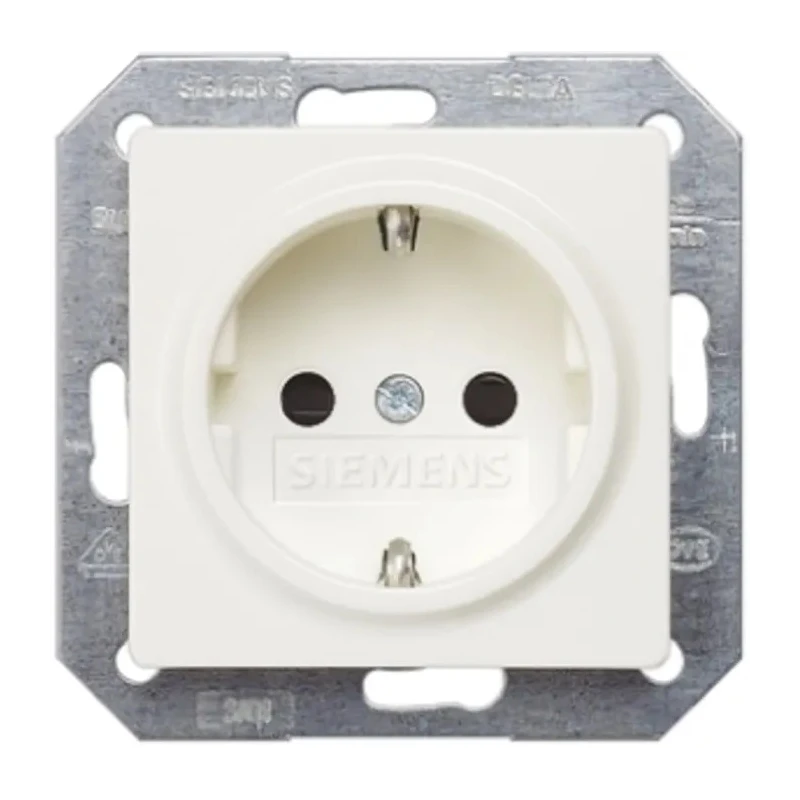 Siemens White Indoor Plug Socket Type F Claw Wall Mount DELTA Range 5UB1518