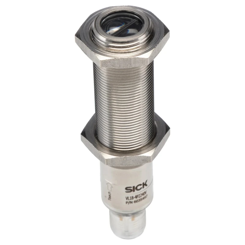 SICK Retroreflective Photoelectric Sensor, Barrel Style, 35 mm to 4.5 m Detection Range, PNP Output, 30V DC VL18-4P2240V