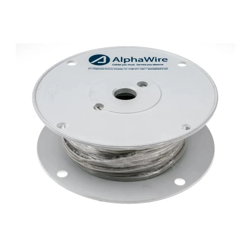 Alpha Wire Hook Up Wire Silicone Series White 1.3 mm², 16 AWG, 26/0.25 mm Core Strands, 30 m Length 391645 WH005