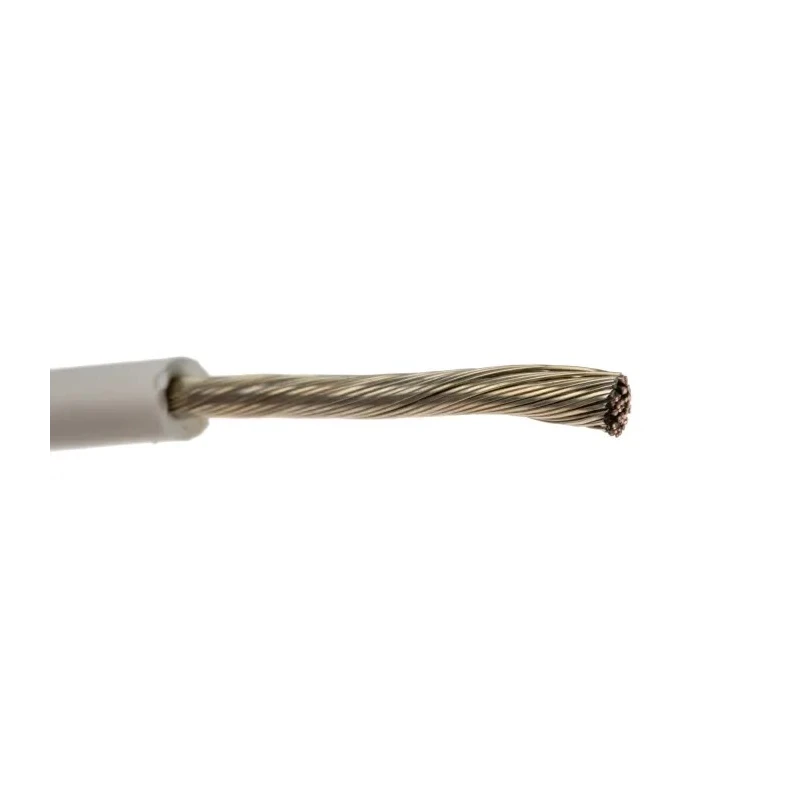 Alpha Wire Hookup Wire Silicone Series White 3.3 mm² 12 AWG 65/0.25 mm Core Strands 30 m 15000V DC 150°C 391245 WH005
