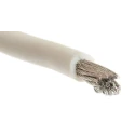 Alpha Wire Hook Up Wire Silicone Series White 8.4 mm² Cross Sectional Area, 8 AWG, 133/0.28 mm Core Strands, 30 390845 WH005