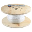 Alpha Wire Hook Up Wire Silicone Series White 8.4 mm² Cross Sectional Area, 8 AWG, 133/0.28 mm Core Strands, 30 390845 WH005