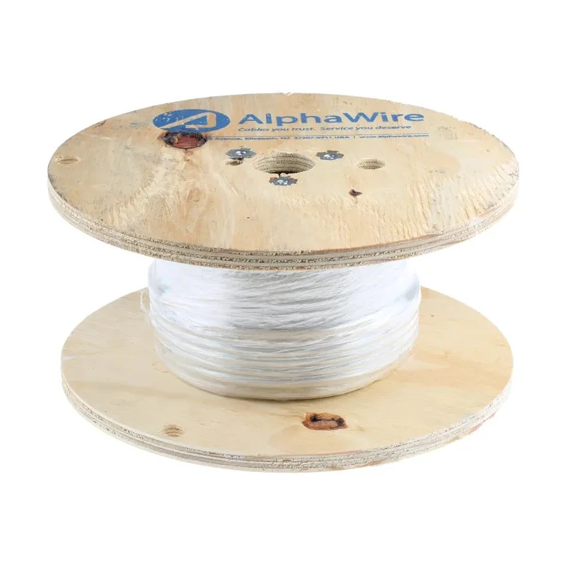 Alpha Wire Hook Up Wire Silicone Series White 8.4 mm² Cross Sectional Area, 8 AWG, 133/0.28 mm Core Strands, 30 390845 WH005