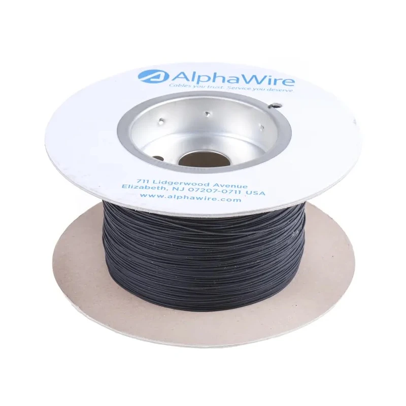 Alpha Wire Ecogen Ecowire Series Black 0.13 mm² Hook Up Wire 26 AWG 7/0.16 mm Core Strands 305 m MPPE 6711 BK001