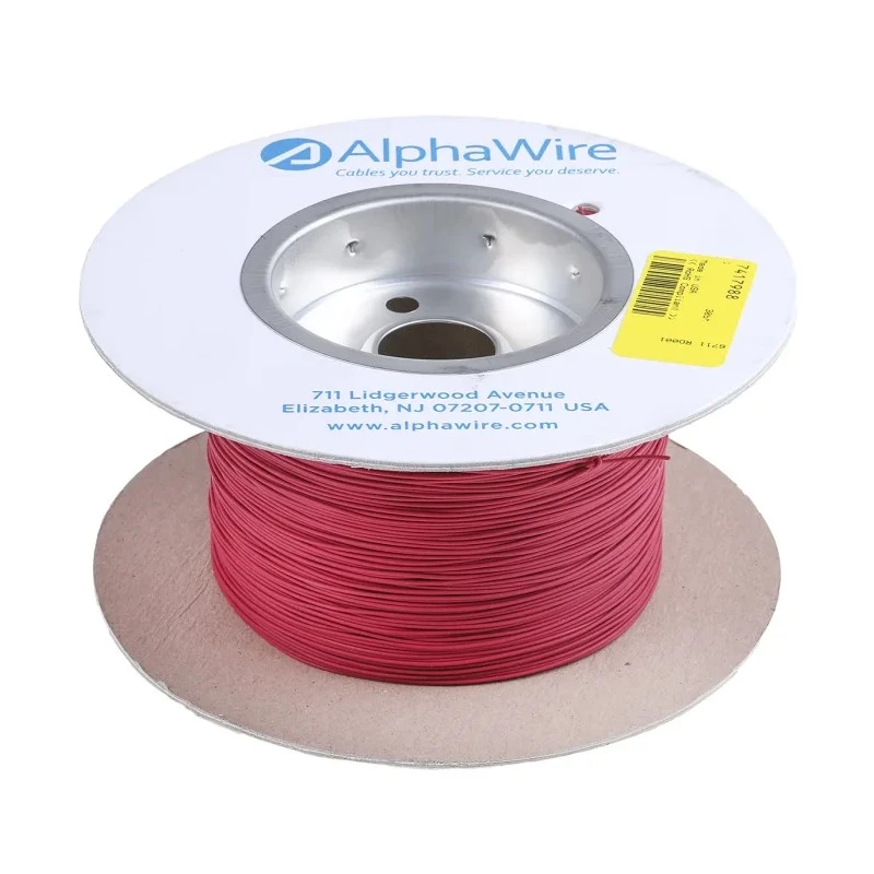 Alpha Wire Ecogen Ecowire Series 0.13 mm² Red Hook Up Wire 26 AWG, 7x0.16 mm Core Strands, 305 m Length 600 V 6711 RD001