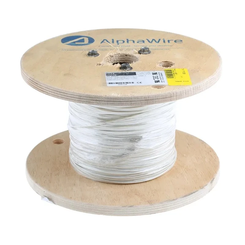 Alpha Wire Ecogen Ecowire Series White 0.52 mm² Hook Up Wire, 20 AWG, 10/0.25 mm Core Strands, 305 m Length, MPPE 6714 WH001