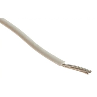 Alpha Wire Ecogen Ecowire Series White 0.33 mm² Hook Up Wire, 22 AWG, 7x0.25 mm Core Strands, 305 m, MPPE Jacket 6713 WH001