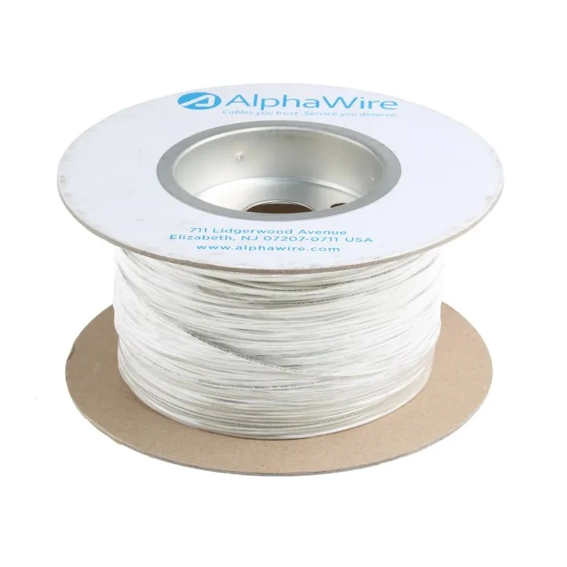 Alpha Wire Ecogen Ecowire Series White 0.33 mm² Hook Up Wire, 22 AWG, 7x0.25 mm Core Strands, 305 m, MPPE Jacket 6713 WH001