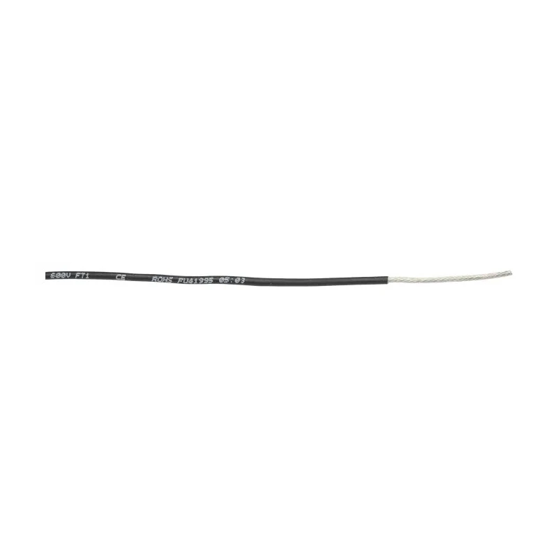 Alpha Wire Ecogen Ecowire Series Black 0.75 mm² Hook Up Wire, 18 AWG, 16/0.25 mm Core Strands, 305 m, 600V 6715 BK001