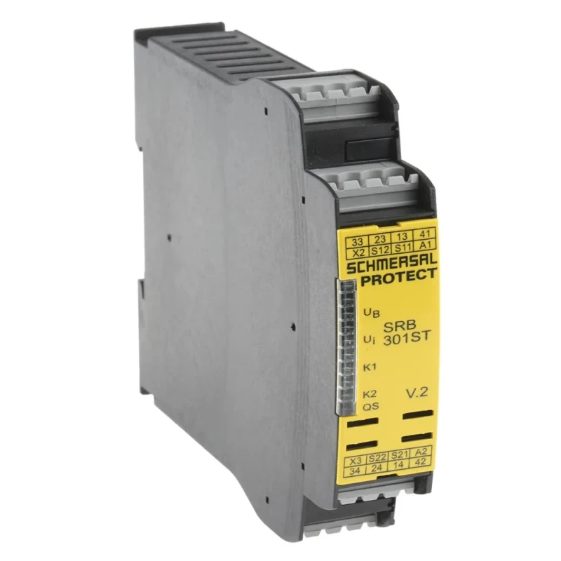 Schmersal 24V AC/DC Safety Relay with 3 Safety Contacts and 1 Auxiliary Contact SRB301ST-24V-(V.2)