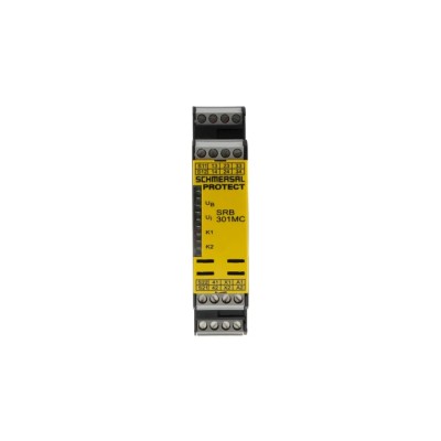 Schmersal 24V AC/DC Safety Relay with 3 Safety Contacts and 1 Auxiliary Contact SRB 301MC-24V