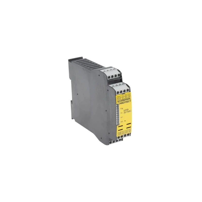 Schmersal 24V AC/DC Safety Relay with 3 Safety Contacts and 1 Auxiliary Contact SRB 301MC-24V