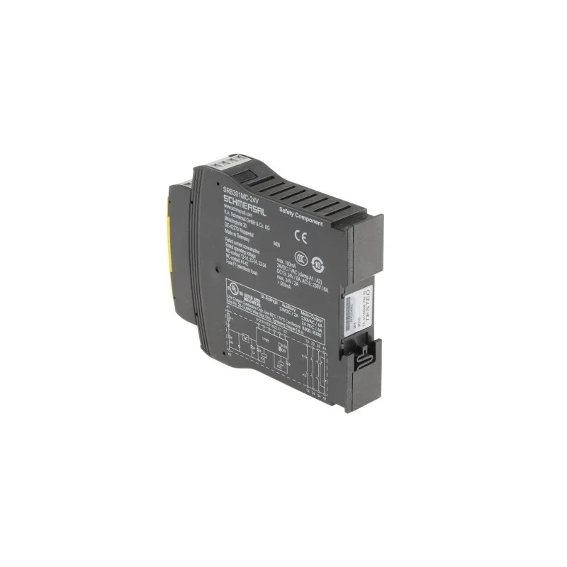 Schmersal 24V AC/DC Safety Relay with 3 Safety Contacts and 1 Auxiliary Contact SRB 301MC-24V