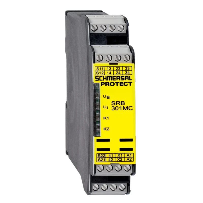 Schmersal 24V AC/DC Safety Relay with 3 Safety Contacts and 1 Auxiliary Contact SRB 301MC-24V