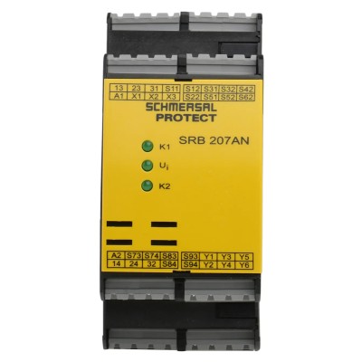 Schmersal 24V DC Safety Relay with 2 Safety Contacts and 1 Auxiliary Contact SRB207AN 24V