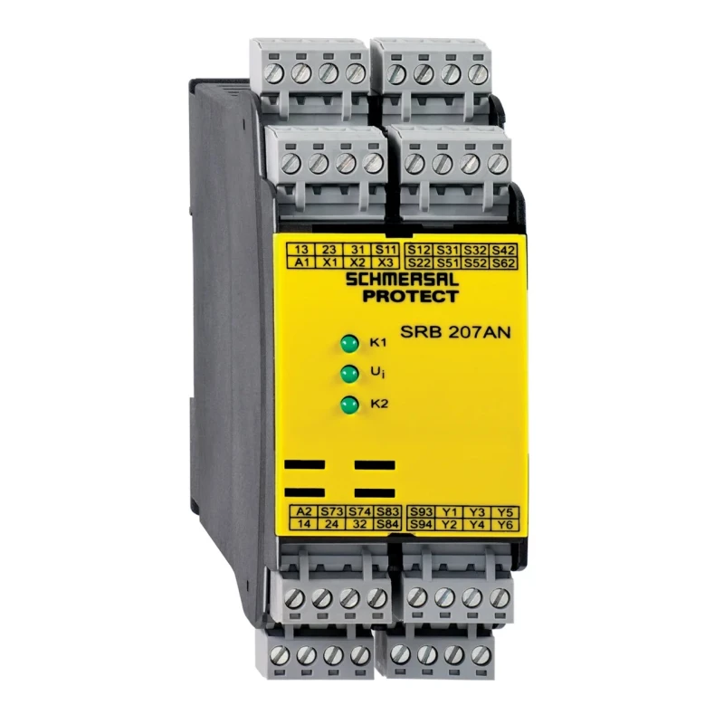 Schmersal 24V DC Safety Relay with 2 Safety Contacts and 1 Auxiliary Contact SRB207AN 24V