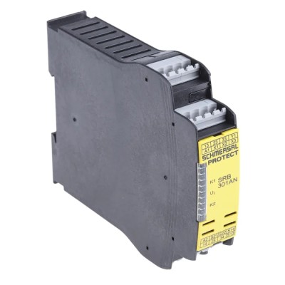 Schmersal 24V ac/dc Safety Relay with 4 Safety Contacts and 1 Auxiliary Contact SRB301AN 24VAC/DC