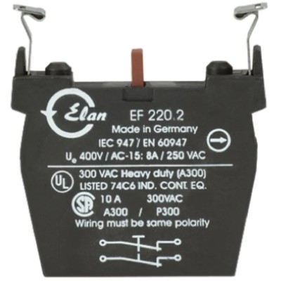 Schmersal Push Button Contact Block 2 NC Screw Terminal 40V 10A EF220.1