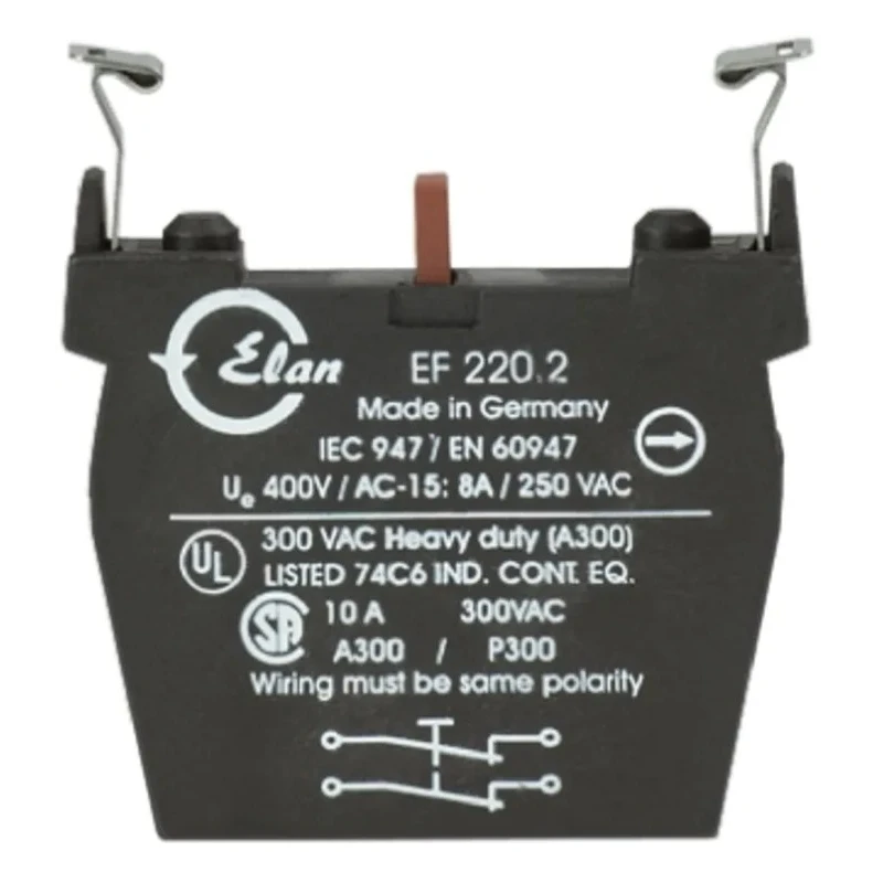 Schmersal Push Button Contact Block 2 NC Screw Terminal 40V 10A EF220.1