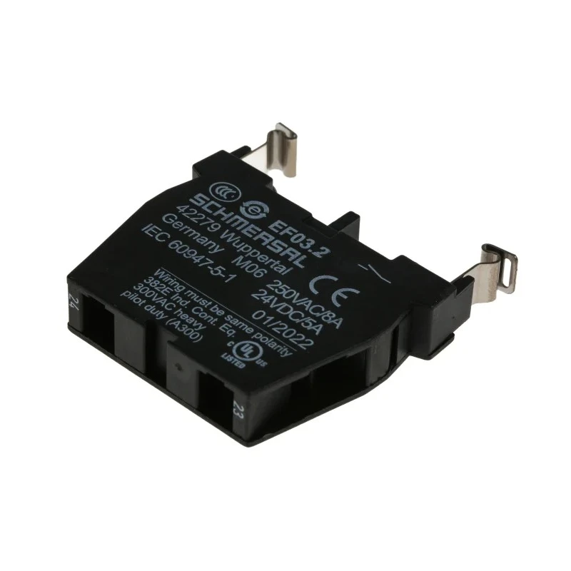 Schmersal Contact Block for NDR Emergency Stop, 40V, 1 Normally Open Screw Terminal EF03.2