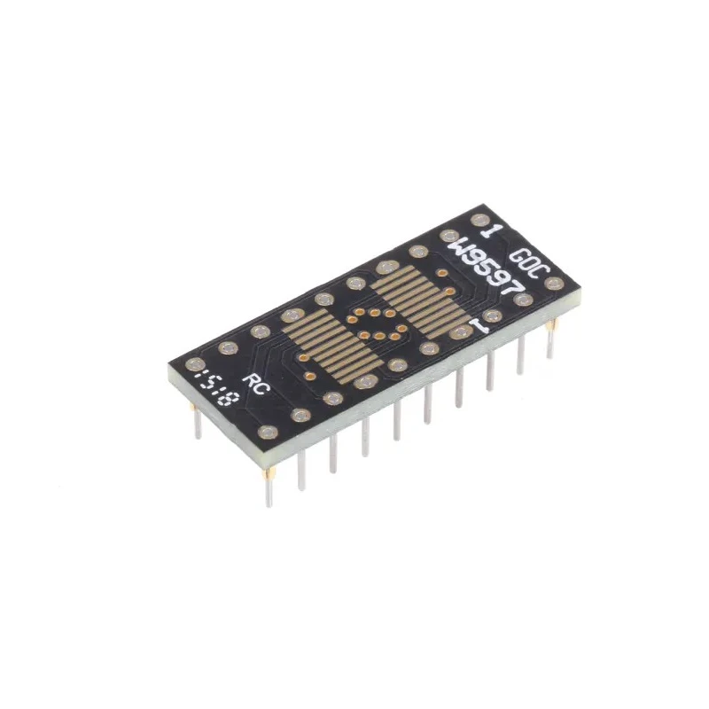 Winslow Straight Through Hole Mount 2.54 mm Pitch IC Socket Adapter, SSOP to DIP W9597RC
