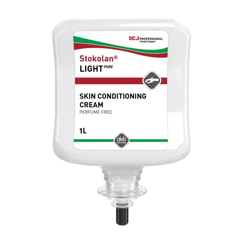 SCJ Professional Unscented Stokolan Light PURE Moisturiser & Barrier Cream 1 L Cartridge RES1LRS