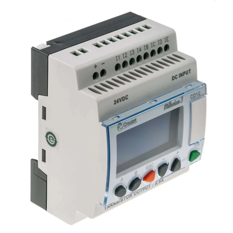 Crouzet Millenium 3 Series Logic Module 8-Input Digital Input 4 Transistor Outputs 24V DC 500mA Current 88974042