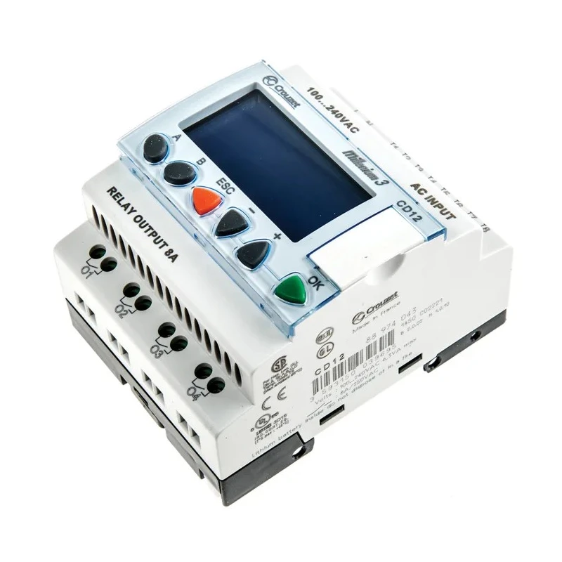 Crouzet Millenium 3 Series Logic Module 8-Input Digital and Analogue Inputs 4 Relay Outputs 230V AC 88974081